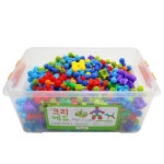 돌봄교실 창의력 알록달록 눈송이블록 350p 유아완구 키즈블럭 끼우기