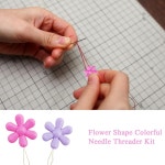 40 PCS 바늘 실타래 세트 꽃 모양의 화려한 키트 손 바느질 크로스 스티치 의류 옷 수선을 위해 디자인된 다양한