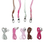 여자 카드지갑 목걸이줄 칼라 끈 줄 넥스트랩 핫핑크