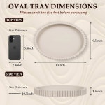 커피 테이블 장식용 캐시엔 타원형 트레이 13 콘크리트 가정용 중앙 장식 모던 13 x 9 5 x 1 5