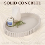 커피 테이블 장식용 캐시엔 타원형 트레이 13 콘크리트 가정용 중앙 장식 모던