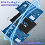 RFID 카드 5팩 비접촉식 NFC 직불 신용카드 여권 보호 차단기 하나의 카드로 벌크 추가 없이 지갑 전체를 보호합니다