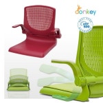 체어플러스 덩키의자 720 팔걸이등받이 접이식좌식의자컴퓨터좌식의자 화이트블랙 KC720