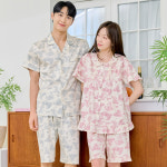 커플잠옷 신혼부부 파자마 결혼선물 순면 반팔 상하의 실내복 라운지웨어