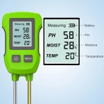 3in 1 디지털 LCD 토양 테스터 PH수분온도 집 식물용 백라이트가 고정밀 측정기 정원 잔디 농장