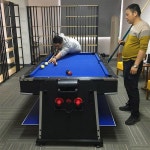 포켓볼 테이블 미니당구대 실내 폴딩 롱풋 당구장 다이 술게임 실내스포츠 4 in 1 흑청 뒤집기 M3608LN