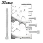 공간 절약형 나사 측정 도구 비트 볼트 너트 공예용 산업용 피치 게이지 눈금자