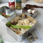 음식점 업소용 식재료 보관통 밧드 용기 3개 밧드용기 사각용기
