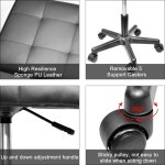 책상 다리 밑 발 받침대 오스만 높이 조절 가능한 의자 바퀴 가죽 17 3 L x 14 2 W