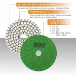 SPTA 15개 다이아몬드 습식 연마 패드 세트 4 흰색 50 -6000 화강암 콘크리트 대리석 돌 타일 바닥 그라인더 또는 연마기