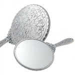 원형 엔틱 손거울 대 1P 휴대용 손잡이 공주거울