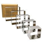 보콥 사각 쿠키 커터 세트-5팩 스테인리스 스틸 비스킷 몰드 폰던트 케이크 세트 페이스트리 몰드-2 2 5 3 3 4