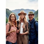 밀턴 써모스틸 플립 뚜껑 1000 이중벽 진공 단열 보온병 34온스 1리터 커버 스테인리스 스틸 BPA 프리 누수 방지 12 oz