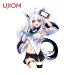 벽 스티커 장난스럽고 꼬리 스크래치 방지 데칼 창조적 성격 재미있는 배경 화면