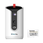 글로벌아이넷 로보뷰펫 PET 홈 CCTV자동 간식급식기 펫캠 홈캠 애견 고양이 반려동물 IP카메라 128GB