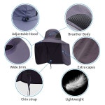 선 블로커 모자 야외용 햇빛 보호 낚시 목 덮개 큰 챙 야외