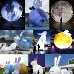 대형 달 조명 에어벌룬 인테리어 2m 풍선 조형물 야외