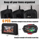 앨리스셋 6개 소형 공구 파우치 1680D 옥스포드 지퍼백 투명 창 다용도 지퍼 정리 Multicolor