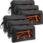 앨리스셋 6개 소형 공구 파우치 1680D 옥스포드 지퍼백 투명 창 다용도 지퍼 정리 Multicolor