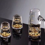 고급 중국 술잔 고량주잔 선물세트 마오타이 미니 F 다이아몬드 포일 빅 벨리 6팩