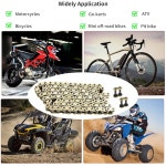 BIGLKNM 428 X-링 체인 126 링크와 연결 마스터 오토바이 ATV 자전거 고 카트-골드용 헤비 듀티 드라이브