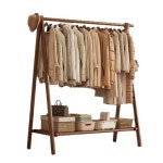 북유럽 원목 행거 스탠드 고정식 거실 올원목 자취방코트 월넛 1 통나무 굵기 호두 더본택배