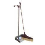 방비 붙지않는 세트 말총 쓰레받기 바닥 낱개 갈기 가정용 돼지털 커피색 빗자루