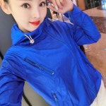점퍼 바람막이 주황 블록 프리사이즈 여행 자켓 엄마 A 하얀색 A M 95105kg