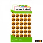 유니온 스티커 원형스티커 숫자 형광스티커 형광오렌지 12매입 리뷰스티커 서비스스티 UL2309LO