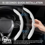 카티스트 스티어링 휠 커버 남성 여성용 카본 파이버 미끄럼 방지 내구성 99 자동차 실내 액세서리용 유니버설