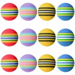 12팩 폼 고양이 축구공 - 고양이 개 강아지를 위한 부드럽고 조용하며 인터랙티브한 장난감 실내 활동 놀이 추격 훈련 씹기