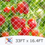 쿨러너 안티 버드 네팅 33피트 x 16 4피트 100Pcs 케이블 타이가 나일론 가든 네팅으로 정원 농장의 과일과 채소를 새 사슴으로부터 보호합니다