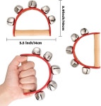크리스마스 캐롤링 스쿨 밴드 공연 교실을 위한 조기 교육용 악기 후싱 핸드벨 썰매벨 1