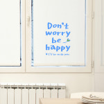 루리앤메리 루리앤메리 돈 워리 비 해피 412 힘이 되는 글귀 감성 데코 캘리그라피 스티커 A SIZE