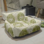 해피유통 공주 소파 고양이집 스펀지 애견 침대 사계절 강아지집 침구 탈부착 jhwj L 분해 세탁 불가 10KG 반원녹엽 1개