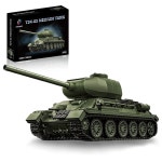 혼슈즈 T34 85 탱크 빌딩 세트 2차 세계대전 군용 차량 수집용 모델 성인 소년용 홈 데코 IS-2 Tank Building Set