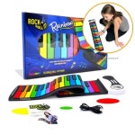 휴대용 롤업 피아노 실리콘 무지개 건반 전자악기