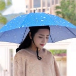 대형 더블 레이어 낚시 우산 모자 야외 방풍 양산 비 태양 보호 1 단층 어린이 모델 52 사파이어