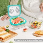 실리콘 식품 보관 용기 접을 수 뚜껑이 캠핑 보울 냉동실 식기세척기 안전 여행 과일용 재사용 가능한 30온스 도시락