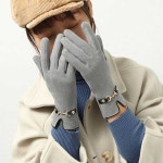 여자 겨울 스타일링 보온 체인 장식 스마트폰 장갑