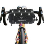 NVAAV 자전거 핸들바 백 2 1L 반사 전면 프레임 파우치 가벼운 방수 쉘 경화 로드 마운틴 전문 여행 액세서리 가능한 시트 보관 가방