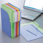 리히트 러브 클리어 파일 입체 표제가 폴더 5장입 유백 G6305-1