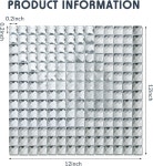 Geetery 10매 12 x 12 거울 유리 모자이크 타일 디스코 백스플래시 크리스탈 다이아몬드 주방 욕실 세탁 벽 DIY 액자 장식 10