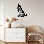 늑대 모노그램 금속 사인 아트 벽장식 호비 벽걸이 숲과 그 작품 선물 1 TY4622