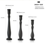 딘리안 S 캔들스틱 홀더용 캔들 홀더 테이퍼 모던 홀더 세트 3 톨 우드 스틱 장식 12 10 8 H 3 3