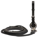 엑시온 로프와 가죽 6 8 와이드 드로잉 라인과 버클 가드 핸들 퀵 스냅으로 길이 2m 말을 위한 프리미엄 승마 훈련 라인