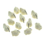 KAISH 12pcs 1 4 빈티지 레이즈 미니 치킨 헤드 노브 작은 사이즈 베이스 포텐셔미터 증폭기 효과 페달 흰색 나사 세트