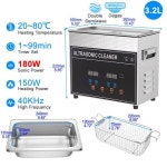 초음파 세척기 치과 리테이너 60W 600W 2L 3L 6L 10L 15L 30L 미국 EU AU 영국 21 3 2L 120W 1개 CJ020SD