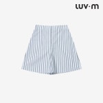 BACK LETTERING SHORTS STRIPED FABRIC