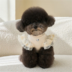 퍼피드림 반려동물 봉봉 프릴 레이스 나시 티셔츠 10028 1개 S